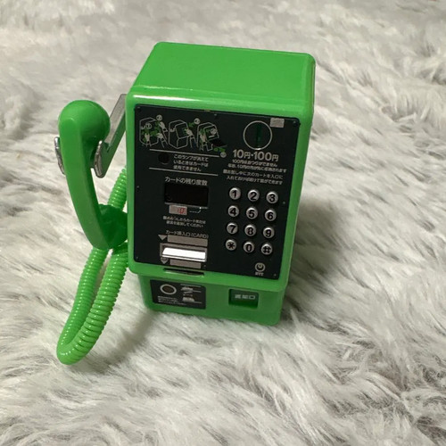 Miniatur münztelefon grün - münztelefon,